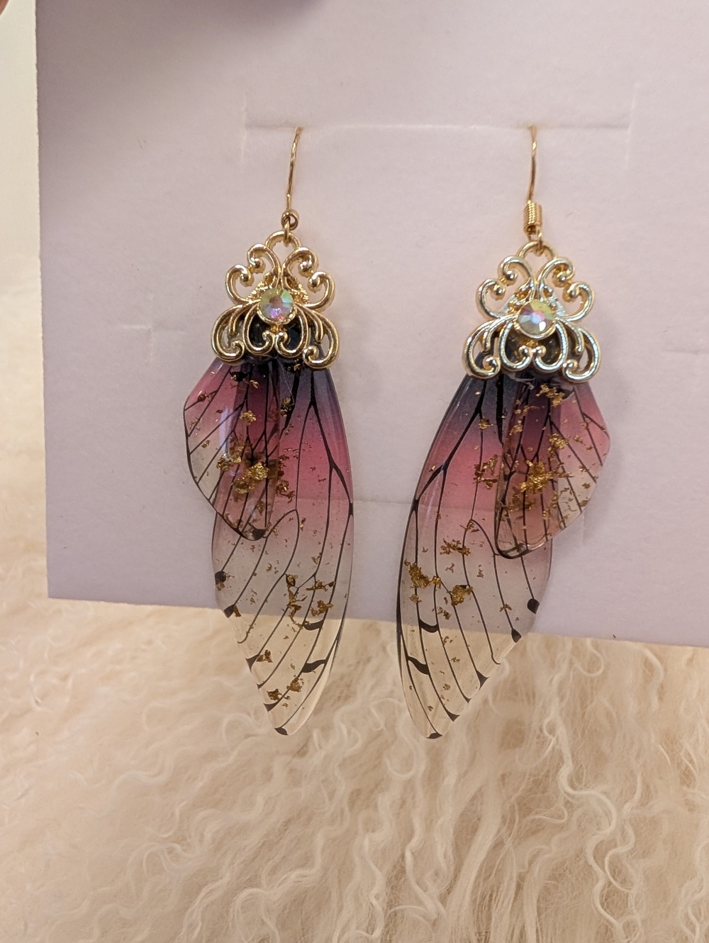 Fairywing Gold Fleck Earrings